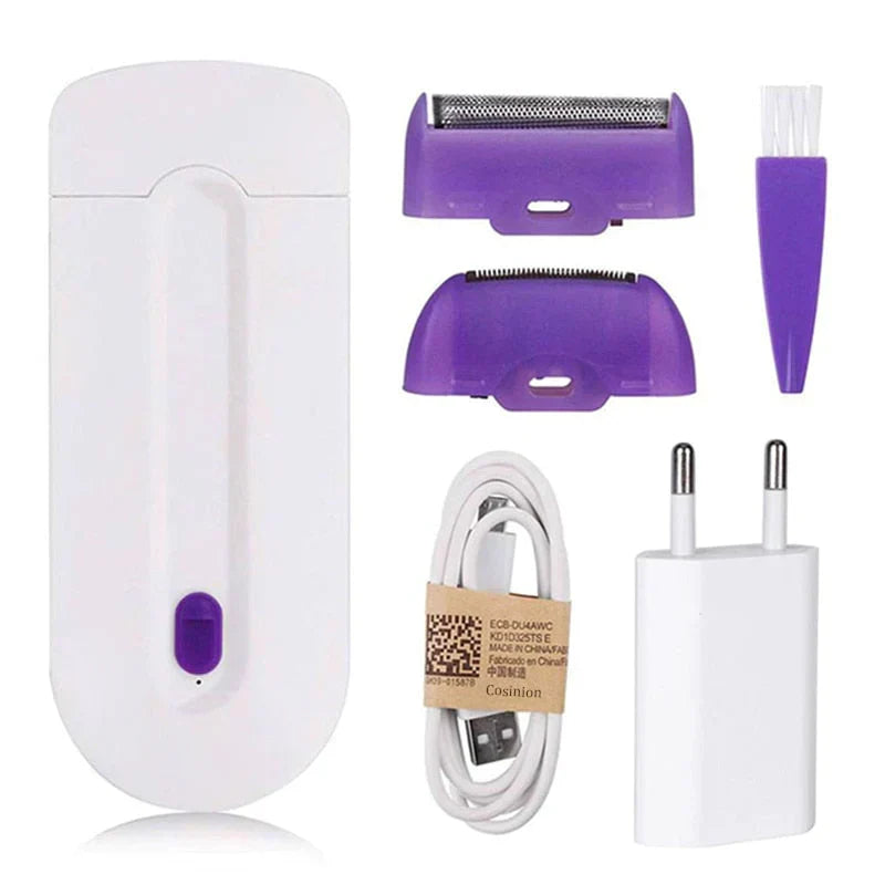 Kit de depilación láser unisex para hombres y mujeres. Elimina vello corporal eficazmente, piel suave.