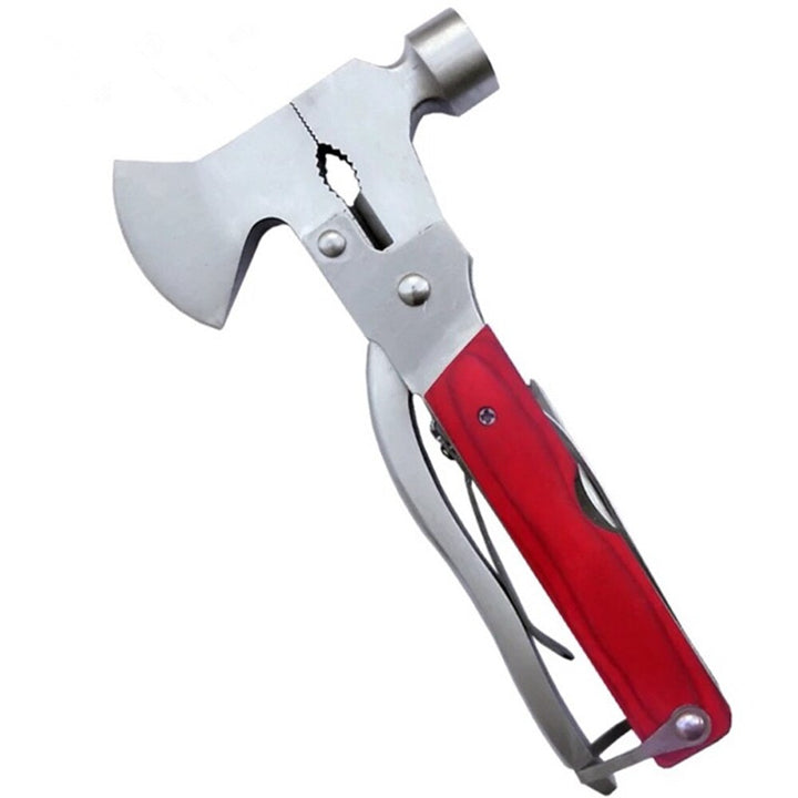 Martillo de camping de acero con garra, herramienta multifuncional portátil para supervivencia en la naturaleza.