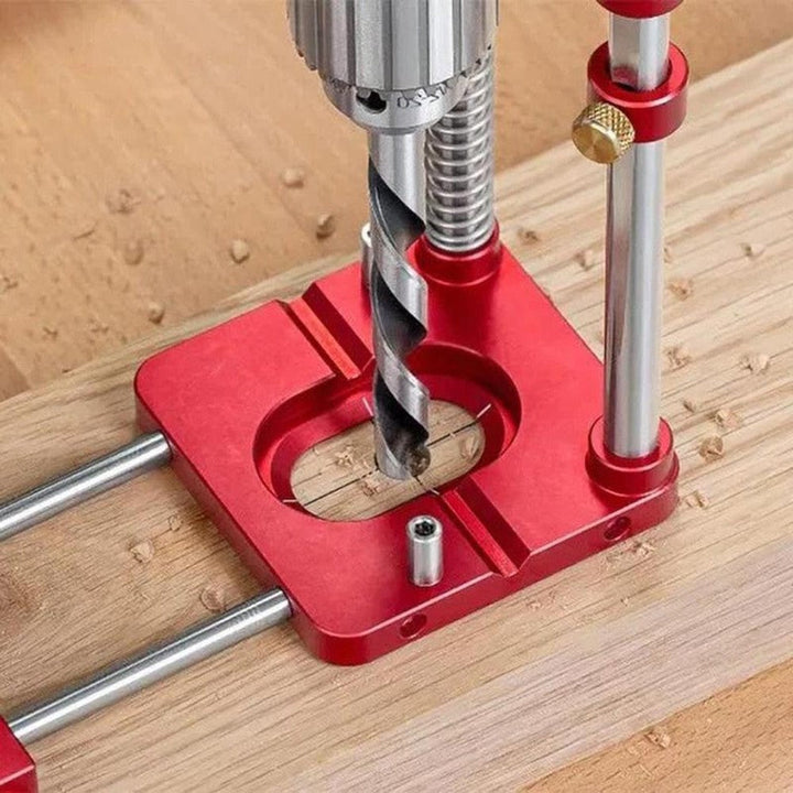 Accesorios de taladro, guía ajustable para carpintería, optimiza la precisión en cualquier perforación.