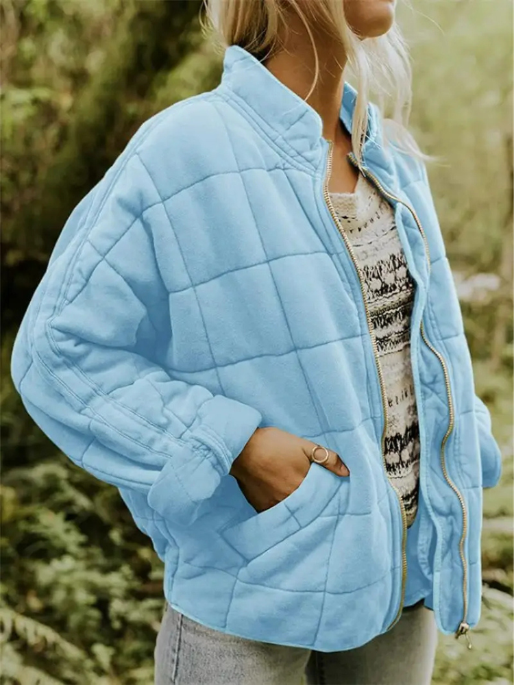 Chaqueta oversize acolchada para mujer, diseño moderno y cálido para el invierno.