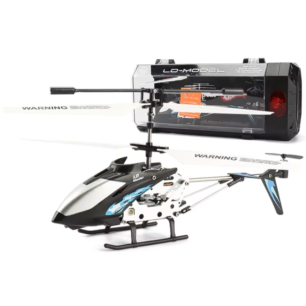 Dron helicóptero SkyRidge recargable de control remoto, vuelo estable y duradero, ideal para interiores.