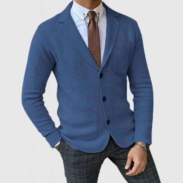 Blazer casual elegante hombre. Slim fit para estilo moderno, perfecto para otoño e invierno.