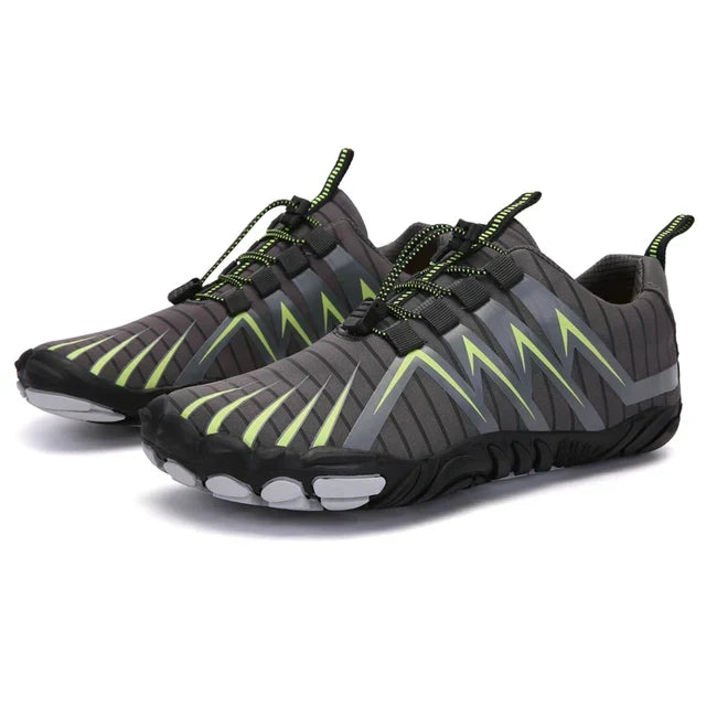 Zapatillas barefoot unisex flexibles para movimiento natural y comodidad. Calzado minimalista transpirable.