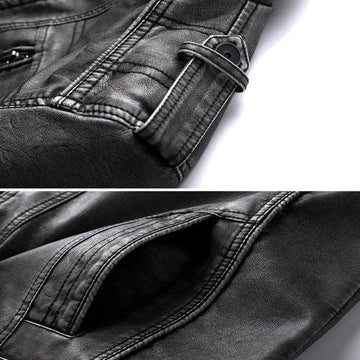 Chaqueta vaquera negra de hombre con cremallera, corte corto, ideal para estilo urbano y moda de entretiempo.