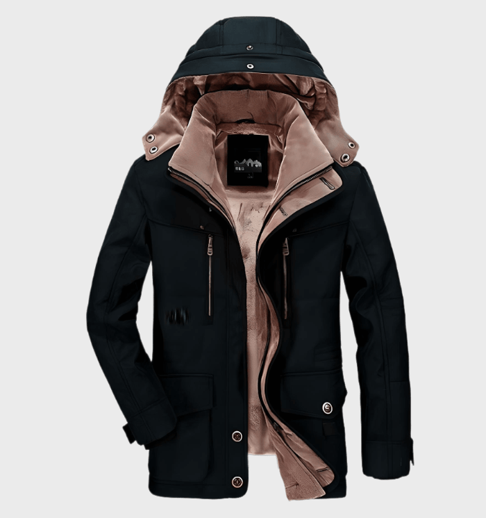 Abrigo térmico y casual para hombre, acolchado con capucha, perfecto para días fríos de invierno.