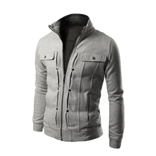 Chaleco cargo cálido de invierno para hombre, con múltiples bolsillos funcionales. Estilo casual.