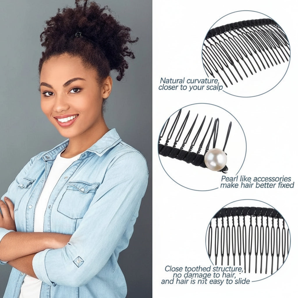 Accesorio de cabello retro para mujer, pinza fuerte que crea peinados elegantes para cabello grueso.