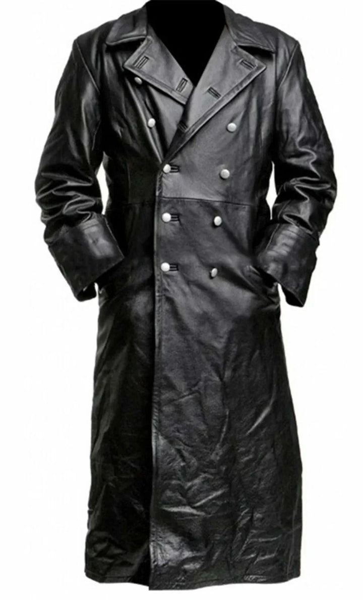 Gabardina FREYR elegante para hombre, estilo clásico sofisticado con múltiples botones. Ideal para entretiempo y moda masculina.