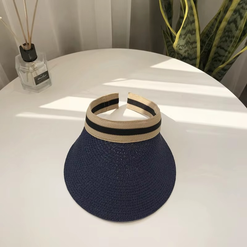 Sombrero visera de verano unisex, ideal para playa, deporte o estilo, con protección UV y ala ancha.