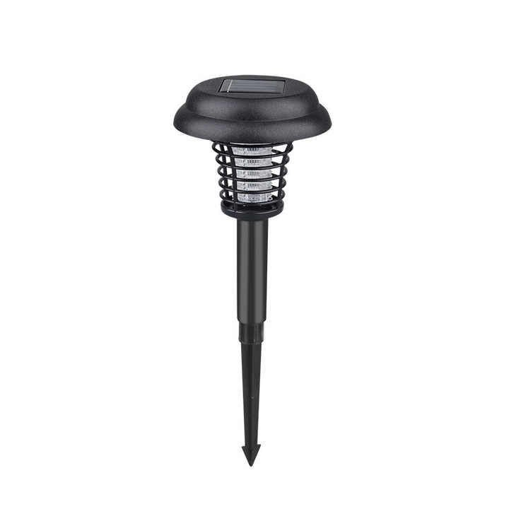 Exterminador solar de mosquitos LED para jardín. Luz UV eficiente y decoración exterior impermeable.
