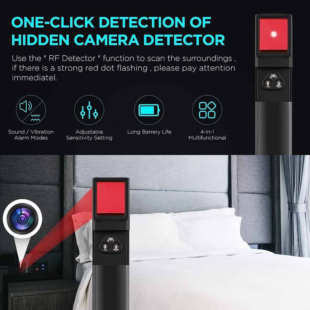 Detector de señales GPS para localizar rastreadores ocultos en vehículos o equipaje. Mayor seguridad.