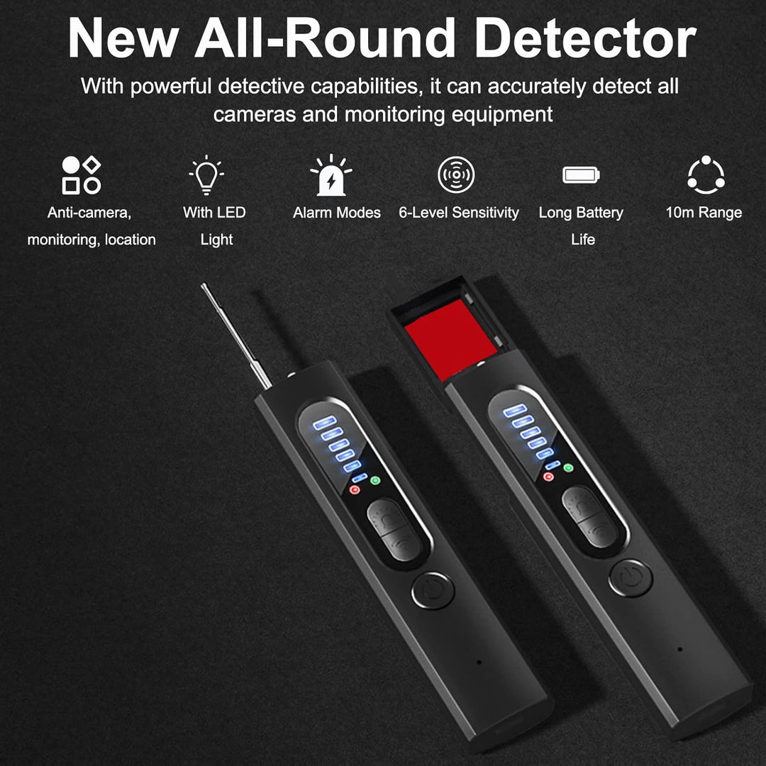 Protege tu privacidad en hoteles: detector de cámaras ocultas RF/GPS portátil, esencial para viajeros.