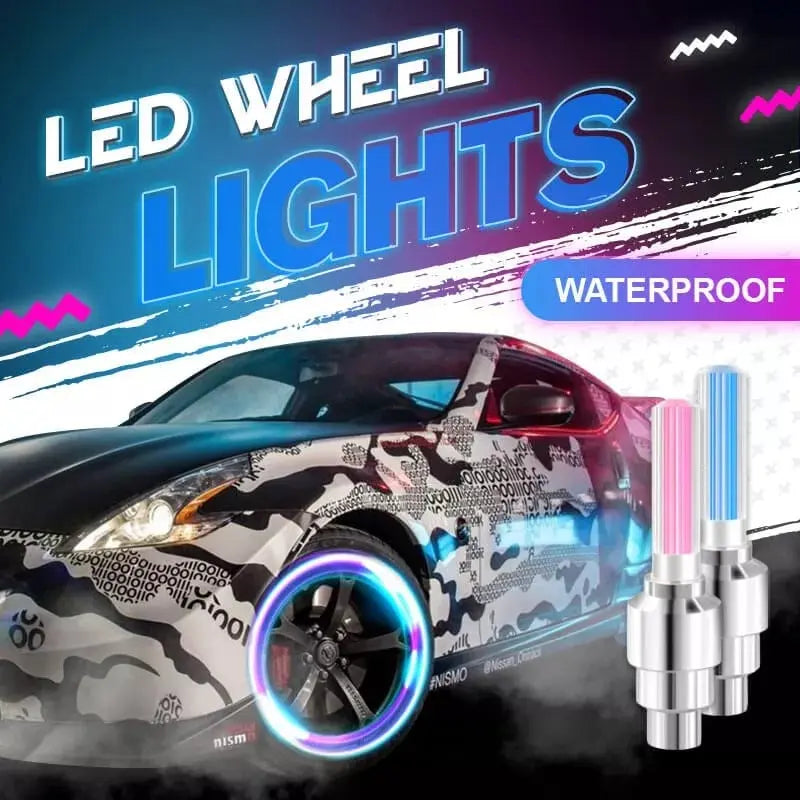 Luces LED para válvula de bici, ideales para paseos nocturnos y visibilidad.