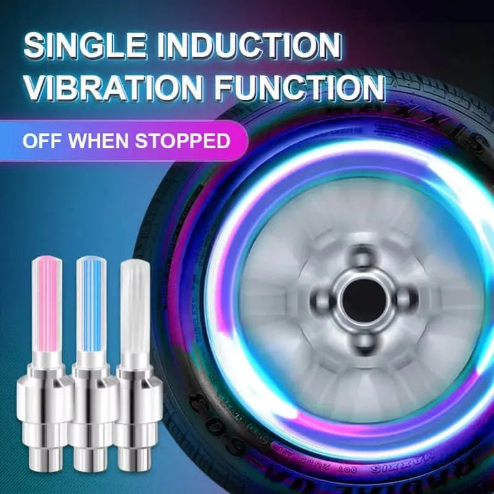 Válvula LED universal para bicicleta, motocicleta y coche, seguridad nocturna en carretera.