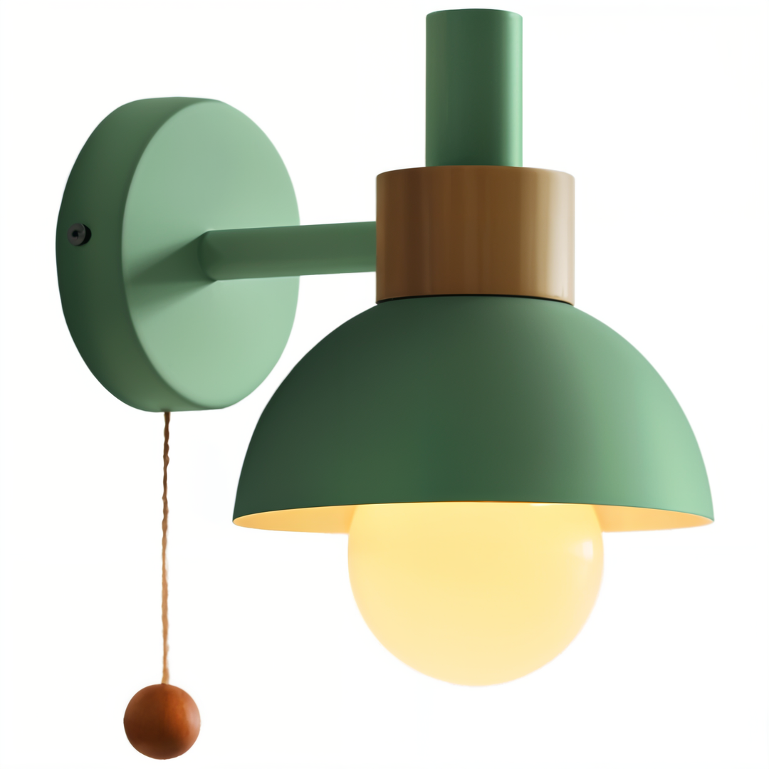 Lámpara de pared pastel, iluminación de ambiente. Crea una atmósfera cálida en tu hogar, ideal para sala o dormitorio.