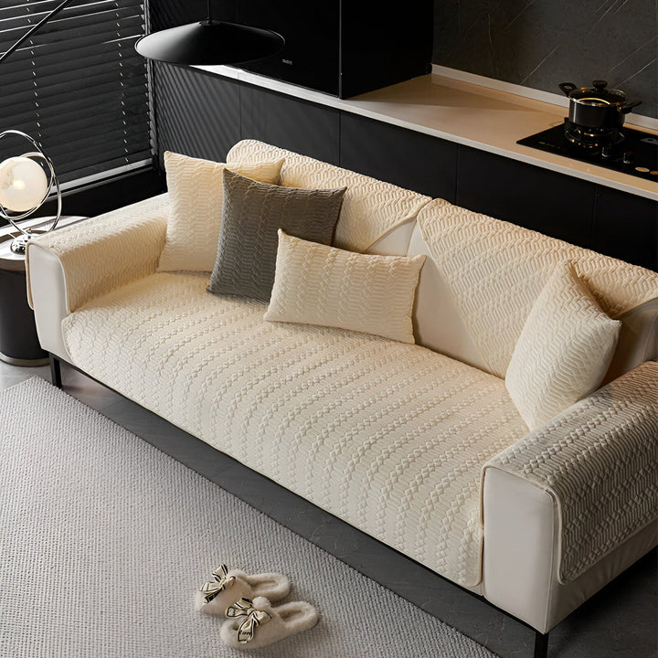 Funda de sofá de terciopelo suave, protege tu mueble y aporta un estilo moderno a tu sala de estar. [[lstfy-media:9]]