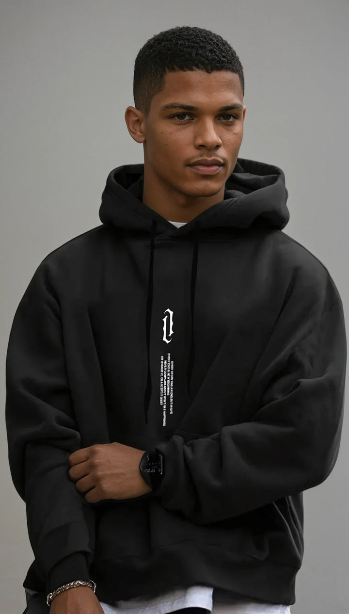 Sudadera oversize para hombre con capucha, estilo urbano casual. Ideal para invierno, otoño, máxima comodidad.