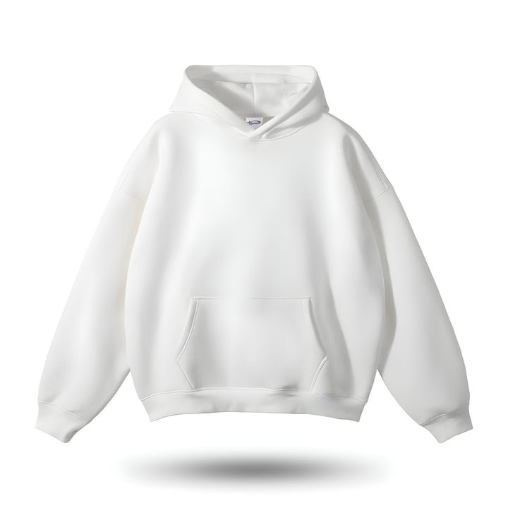 Sudadera básica streetwear con capucha, diseño holgado y cómodo. Prenda unisex para un estilo urbano versátil.