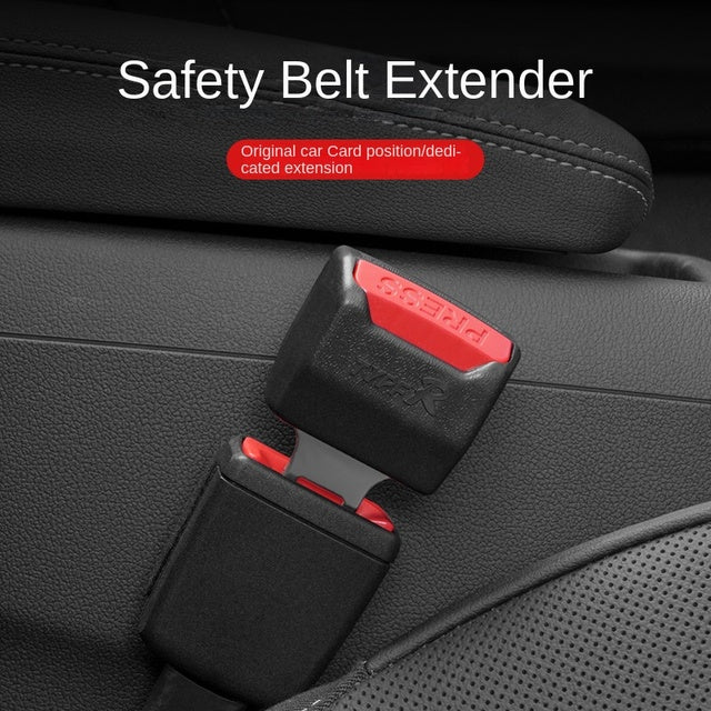 Set de 2 extensores de cinturón de seguridad para coche. Facilita el abrochado, mejora la comodidad y seguridad en el viaje.