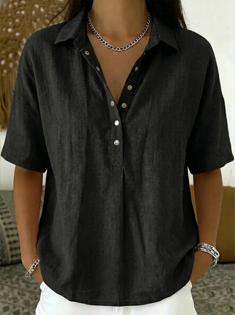 Blusa de mujer elegante y cómoda, pieza clave para un look versátil. Moda femenina para oficina o casual.