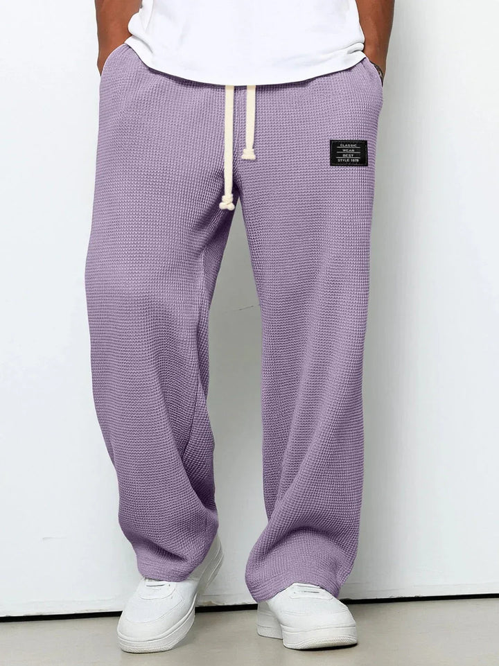 Disfruta del verano con este pantalón ancho casual, suave, transpirable y con cintura ajustable.
