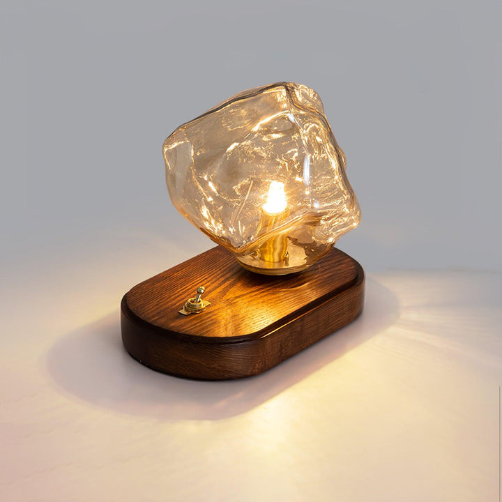 Decoración moderna: Lámpara de mesa Averis de cristal para dormitorio, luz ambiental.