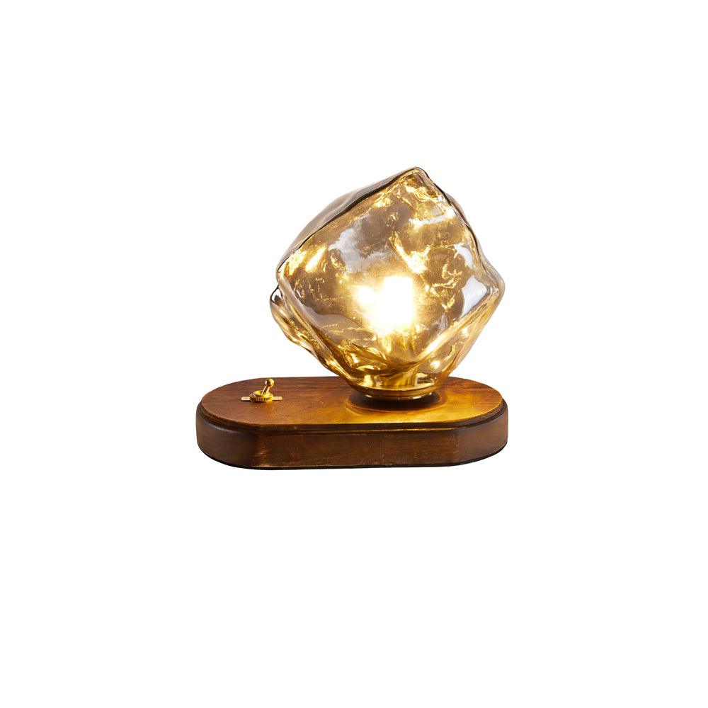 Cristal Averis: Lámpara de mesa con luz suave. Decorativa y moderna para dormitorio o salón.