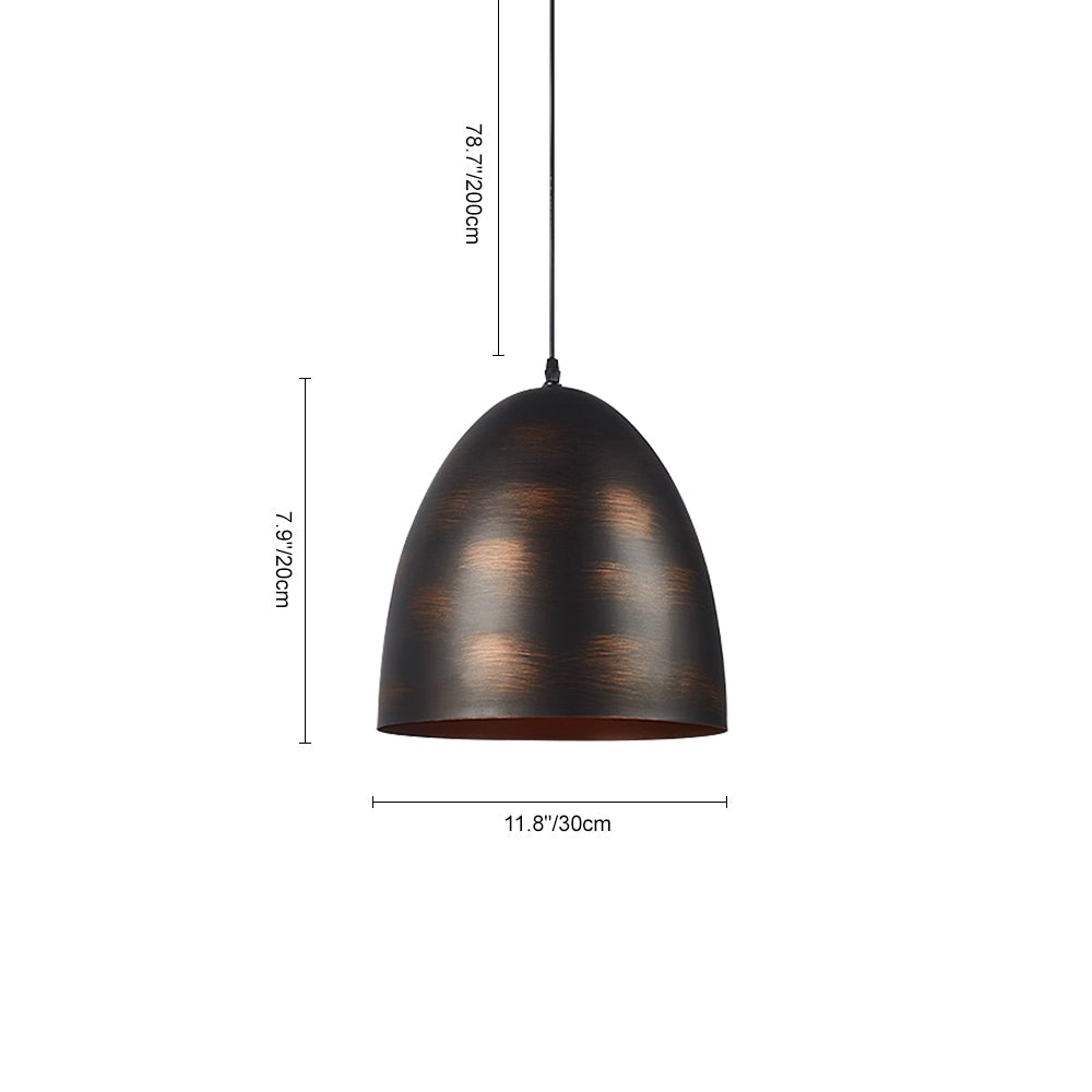 Lámpara colgante industrial de metal tipo campana para comedor/cocina, estilo vintage, portalámparas E27.