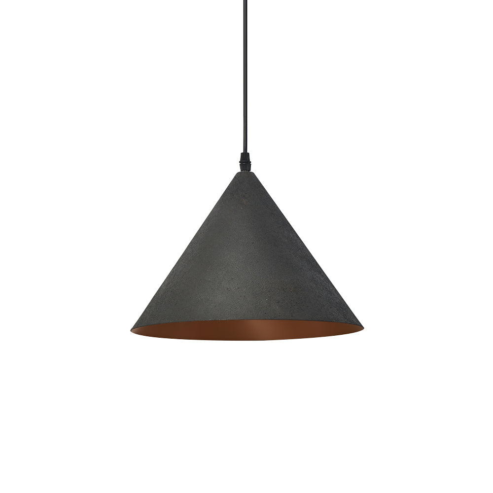 Luz colgante cónica industrial moderna. Lámpara de techo decorativa para iluminación del hogar.