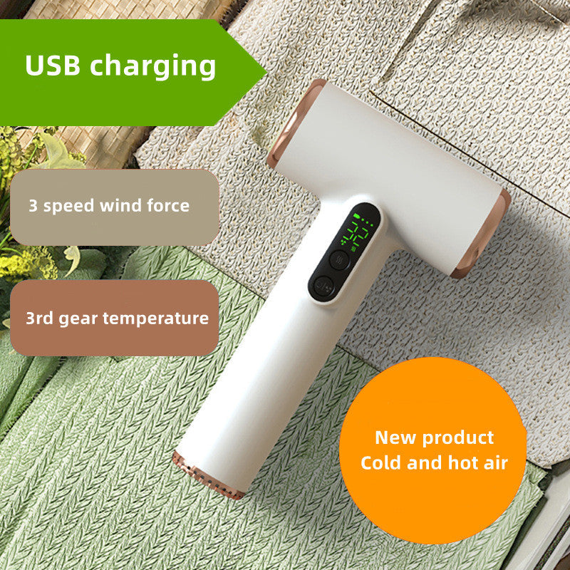 Secador de cabello inalámbrico recargable. Diseño portátil para estilizado sin cables, perfecto en casa o de viaje.