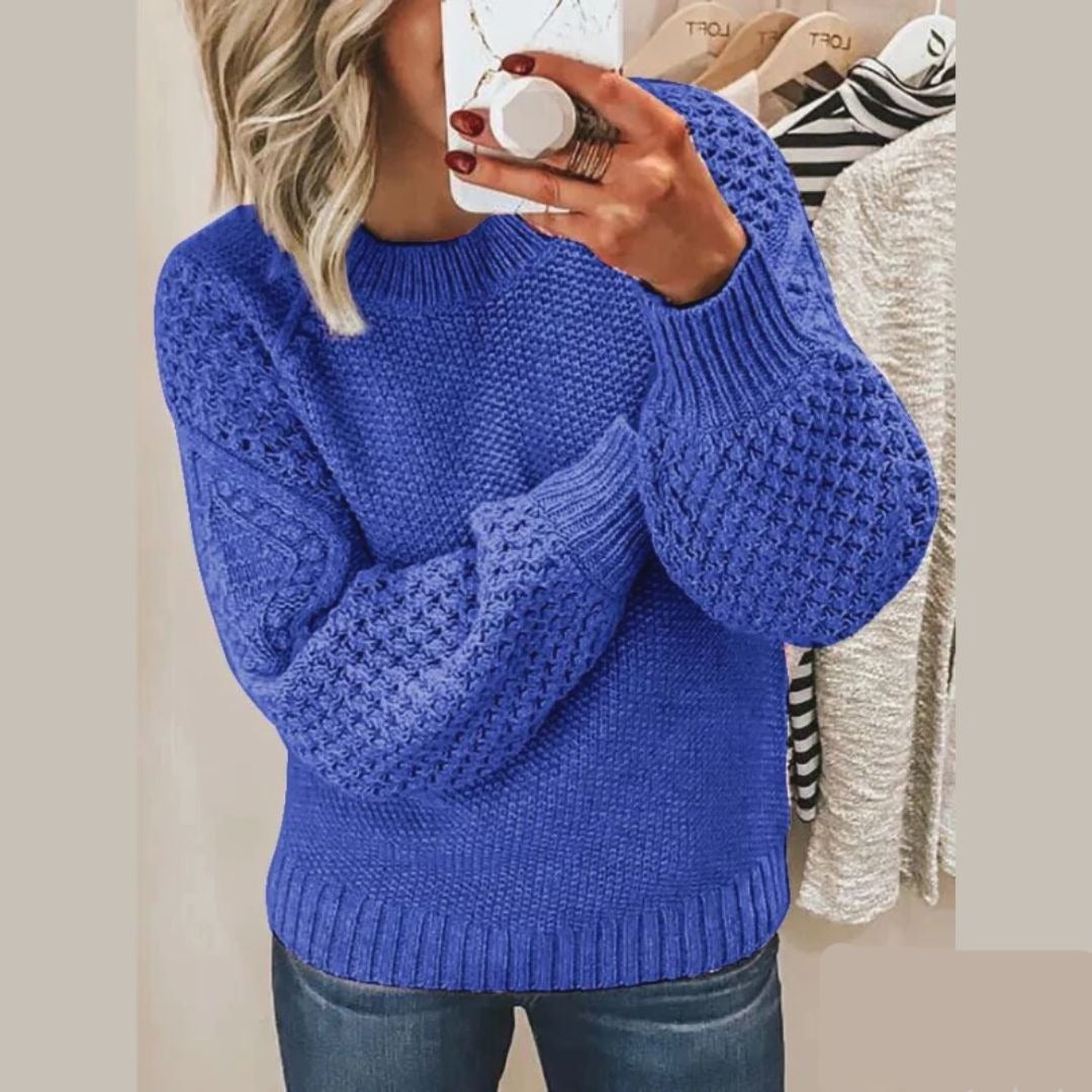 Suéter de mujer versátil y elegante. Manga larga, cómodo pullover en colores neutros. Ideal para otoño/invierno.