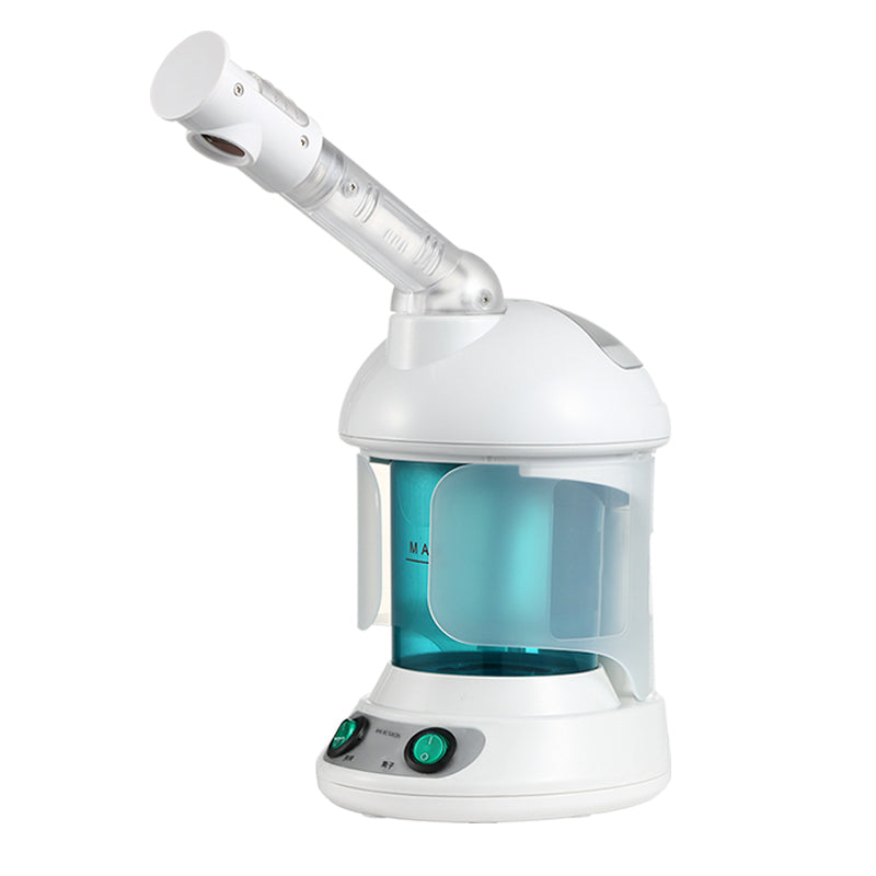 Spa en casa con vaporizador facial iónico nano Pro 360° para abrir poros y cuidado de la piel.