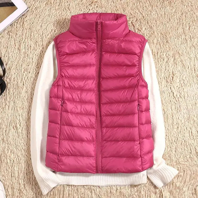 Chaleco acolchado y ultraligero para mujer, perfecto para mantenerte abrigada con estilo en otoño.