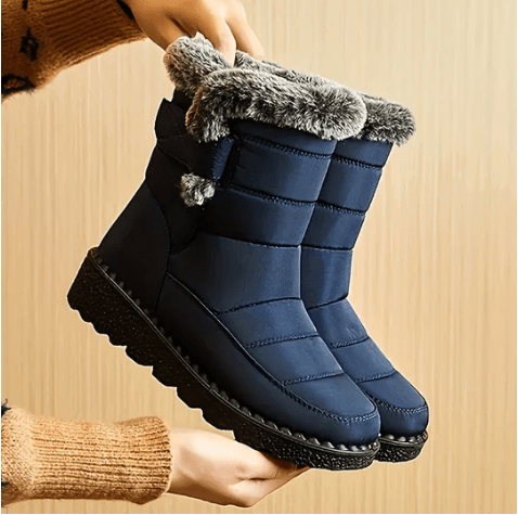 Botines de invierno elegantes para mujer, antideslizantes y térmicos. Calzado cómodo y seguro para el frío.