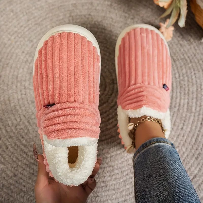 Zapatillas unisex suaves y cálidas para invierno, perfectas para el hogar y la comodidad familiar.