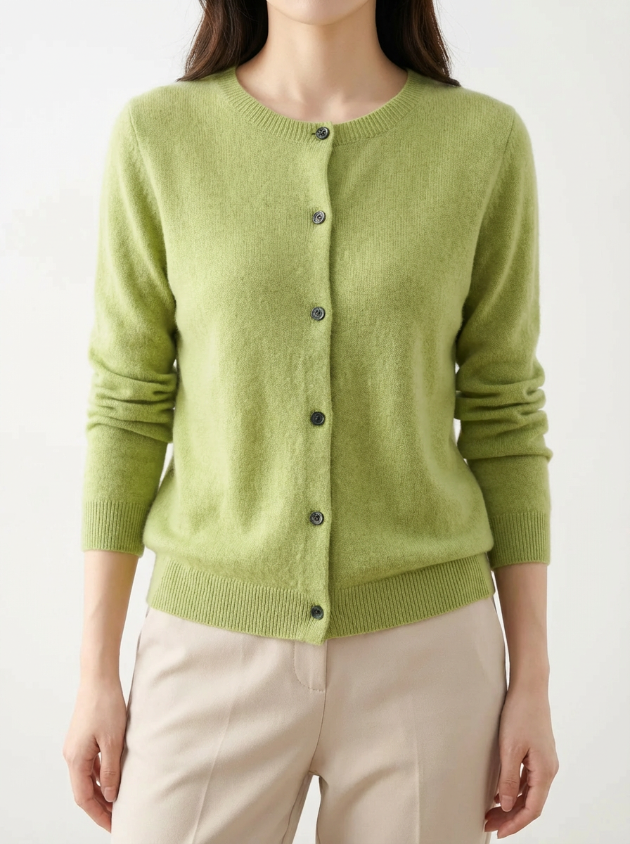 Cárdigan de punto de manga larga para mujer, con botones, estilo casual y elegante para otoño.