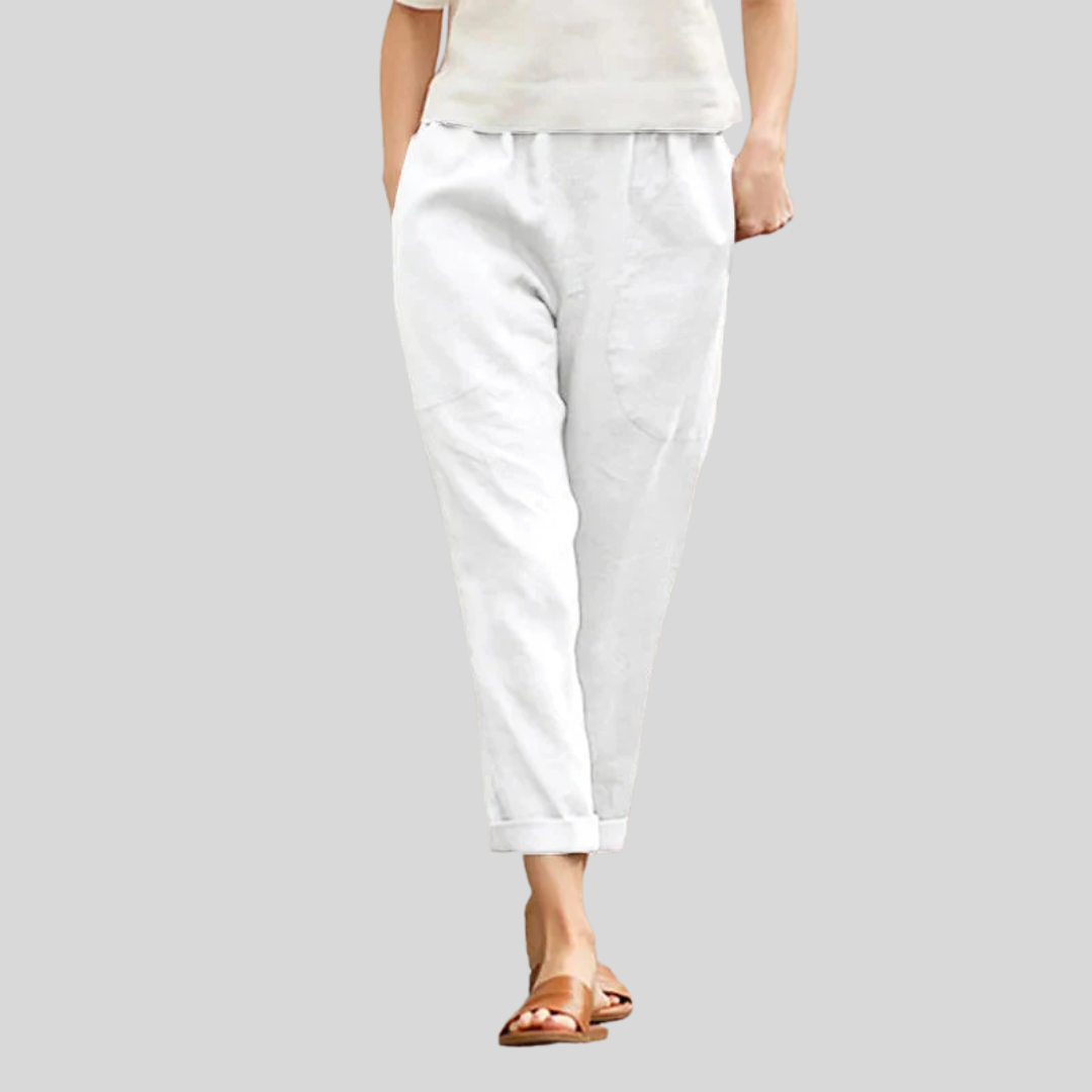 Pantalones anchos marina para mujer, cómodos y de moda, perfectos para un look casual.