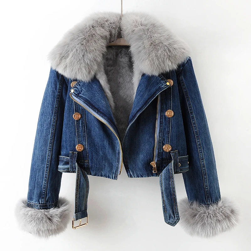 Moderna chaqueta azul LISELOTTE para mujer, ropa exterior elegante y versátil. Combina estilo casual y formal.