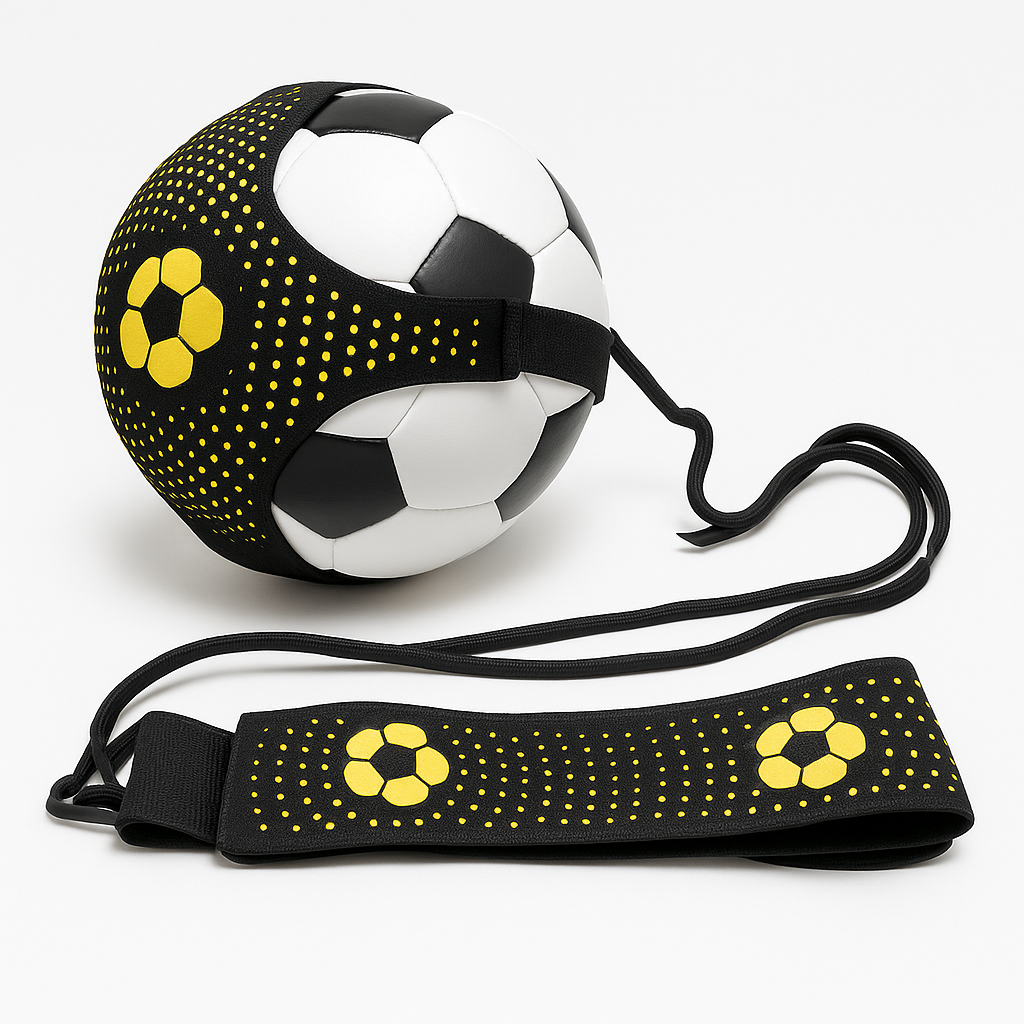 Cinturón de rebote de fútbol infantil para práctica de pases en solitario, mejora control de balón.