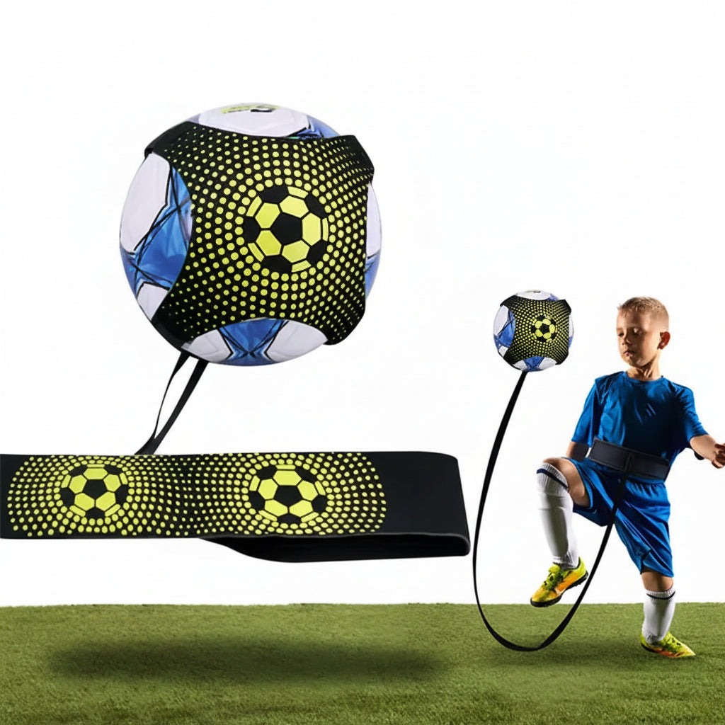 Cinturón de entrenamiento de fútbol juvenil, ideal para práctica individual de pases y dominio del balón.