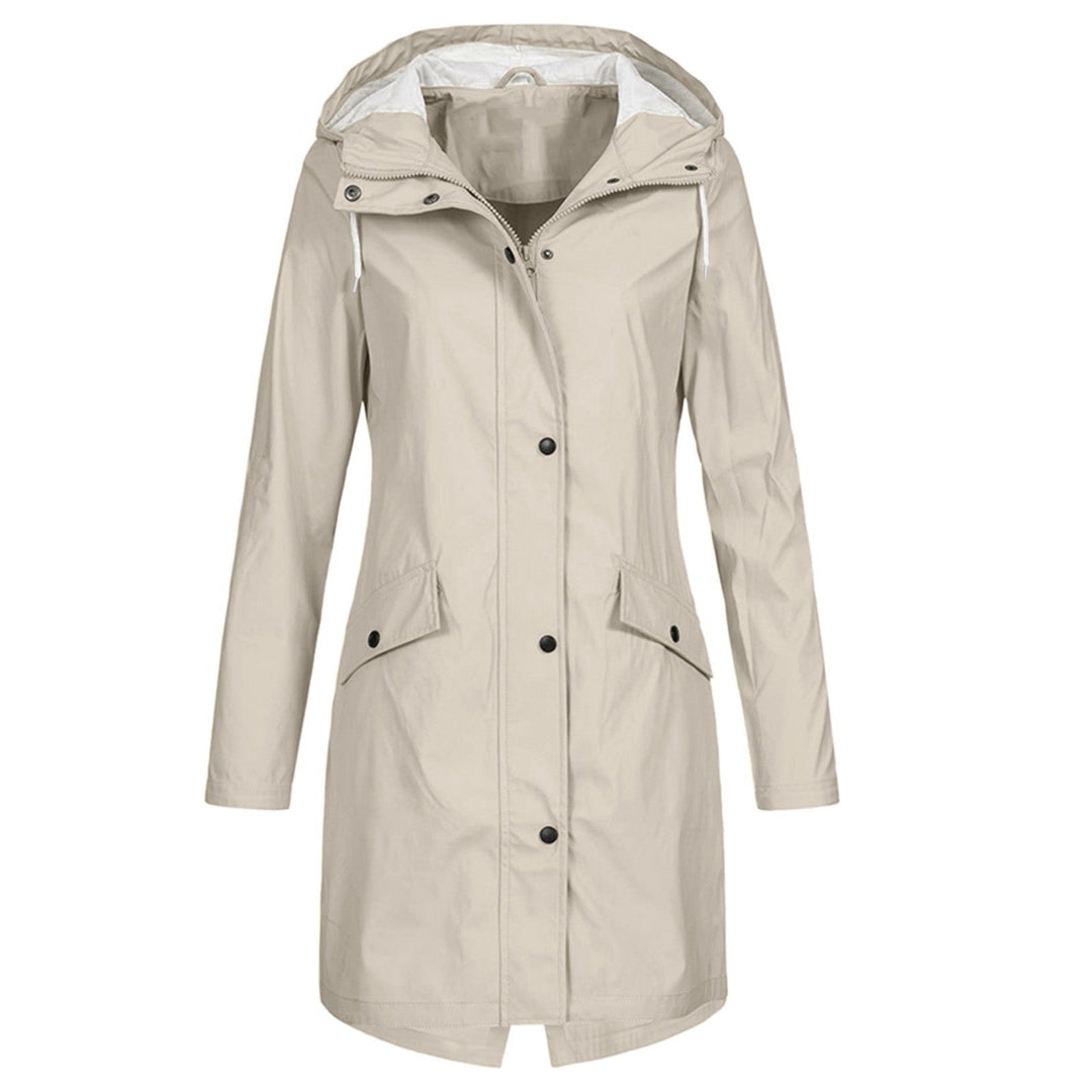Chaqueta cortavientos impermeable para mujer, protección exterior contra lluvia y frío.