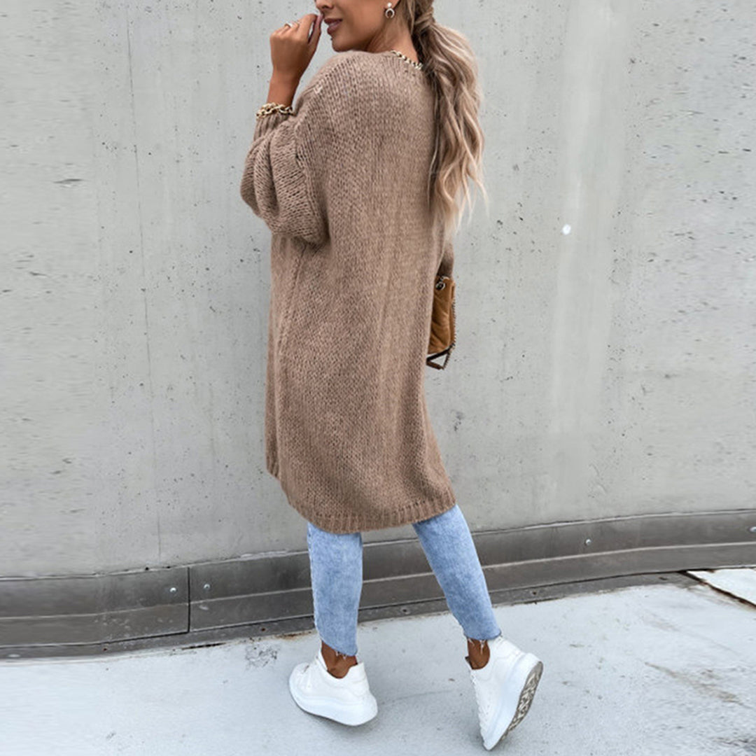 Cárdigan elegante mujer, largo y clásico. Complemento esencial para cualquier outfit.