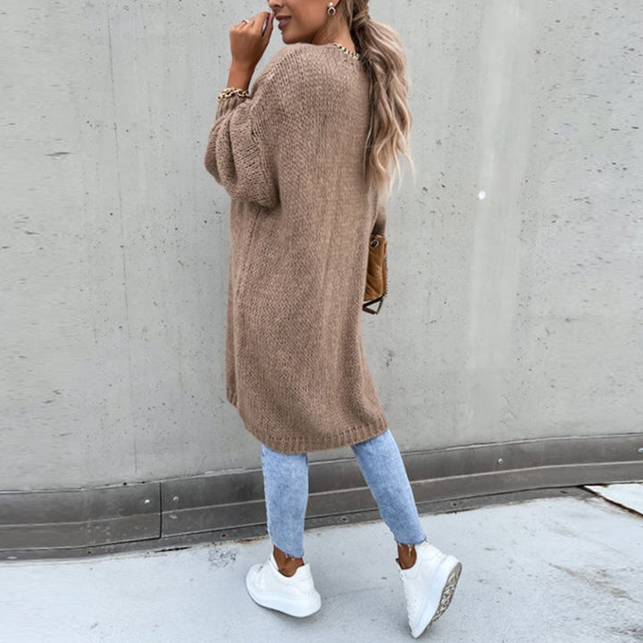 Cárdigan elegante mujer, largo y clásico. Complemento esencial para cualquier outfit.