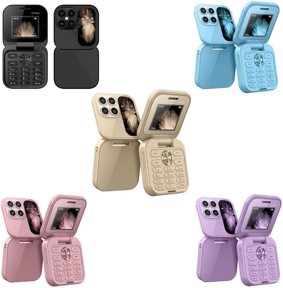 Teléfono compacto Dual SIM, cámara HD, perfecto para uso minimalista y comunicación sin complicaciones.