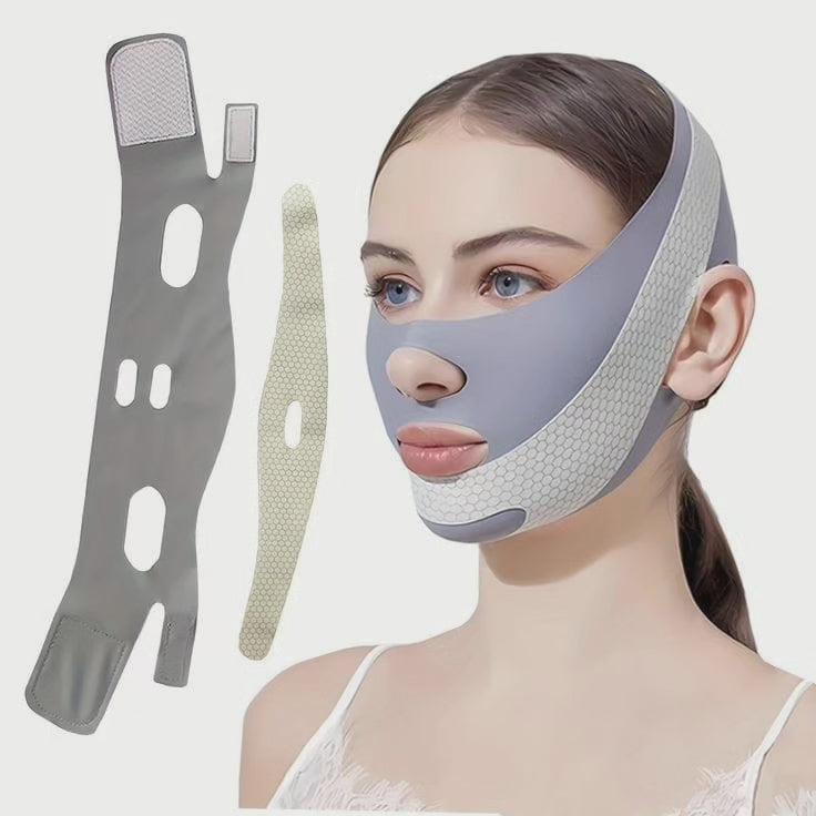 Set de mascarillas faciales elásticas reutilizables para contorno y elevación, cuidado reafirmante.