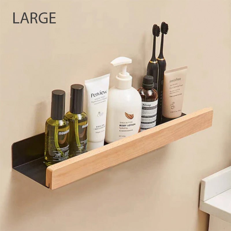 Estantes de baño de diseño minimalista, impermeables y fáciles de instalar en pared.