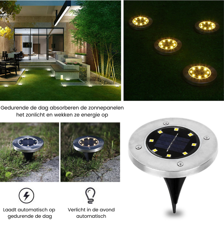 Estacas de luz solar LED para jardín, decoración exterior automática que embellece patios y caminos.