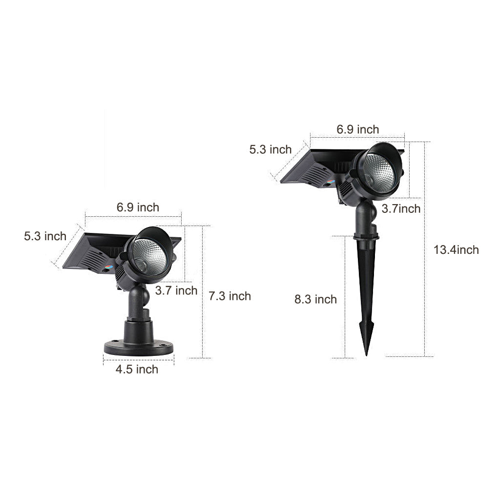Foco solar impermeable para jardín, resistente, ofrece iluminación LED RGB y ahorro de energía.