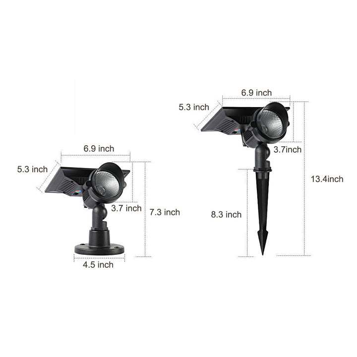 Foco solar impermeable para jardín, resistente, ofrece iluminación LED RGB y ahorro de energía.