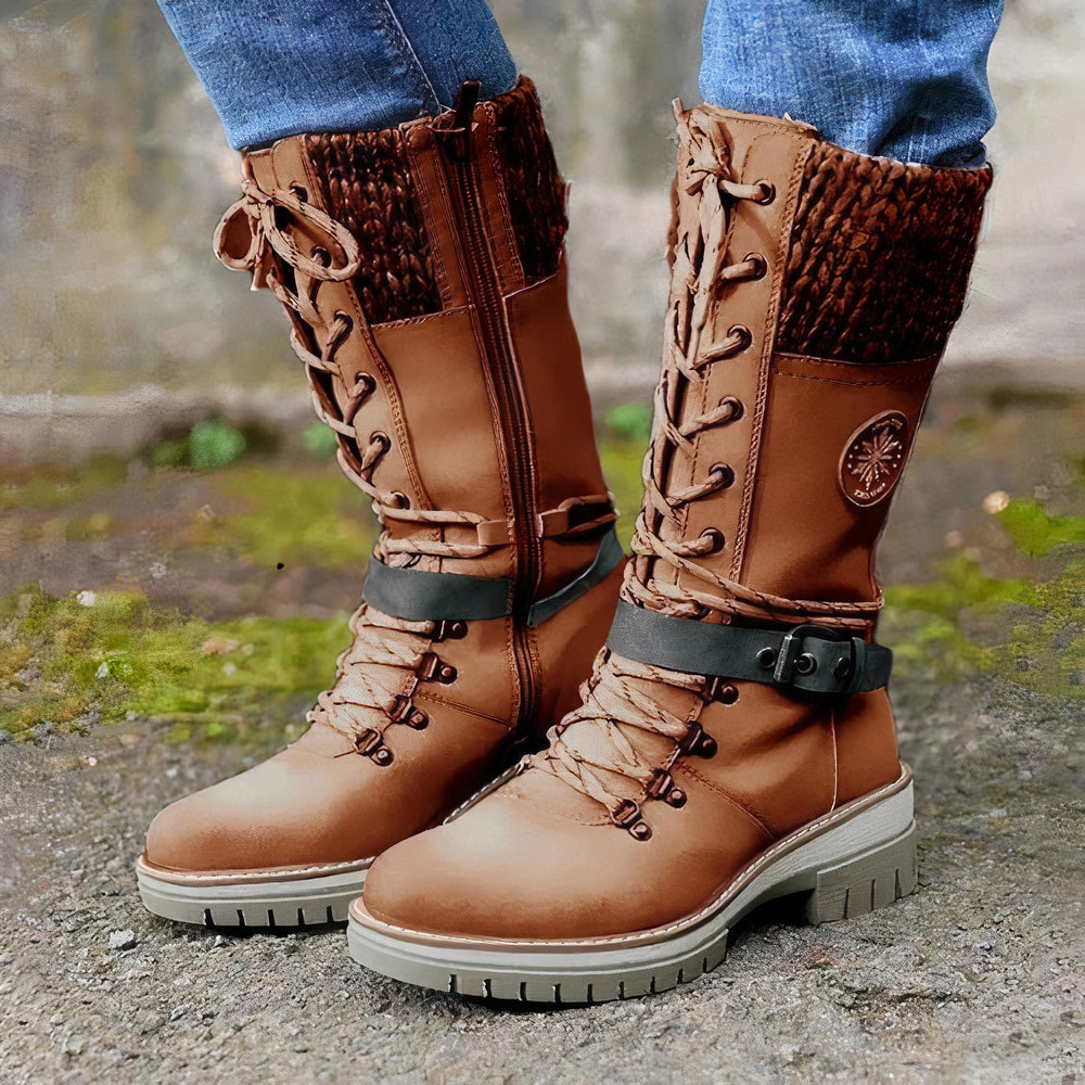Calzado de invierno cómodo y con estilo para mujer, botas antideslizantes para un look casual.